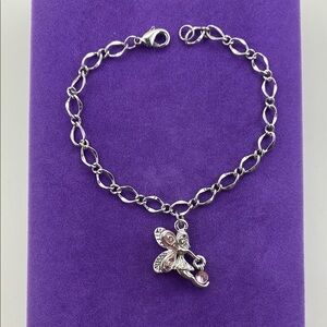 💛 Elegant Silver Fairy Charm Bracelet